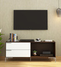 Birubao TV Console With Two Drawers In Dark Brown & White Finish
