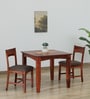 Biscay Sheesham Wood 2 Seater Dining Set In Scratch Resistant Honey Oak Finish