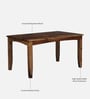 Biscay Sheesham Wood 6 Seater Dining Set In Scratch Resistant Rustic Teak Finish