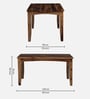 Biscay Sheesham Wood 6 Seater Dining Set In Scratch Resistant Rustic Teak Finish
