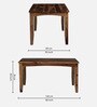 Biscay Sheesham Wood 6 Seater Dining Set In Scratch Resistant Rustic Teak Finish
