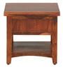 Biscay Sheesham Wood Bedside Table in Scratch Resistant Honey Oak Finish With Drawer