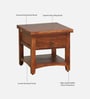 Biscay Sheesham Wood Bedside Table in Scratch Resistant Honey Oak Finish With Drawer