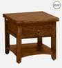 Biscay Sheesham Wood Bedside Table in Scratch Resistant Provincial Teak Finish With Drawer