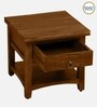 Biscay Sheesham Wood Bedside Table in Scratch Resistant Provincial Teak Finish With Drawer