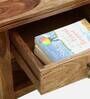 Biscay Sheesham Wood Bedside Table in Scratch Resistant Rustic Teak Finish With Drawer Biscay Sheesham Wood Bedside Table in Scratch Resistant Rustic Teak Finish With Drawer