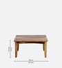 Biscay Sheesham Wood Coffee Table in Scratch Resistant Rustic Teak Finish