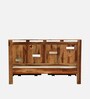 Biscay Sheesham Wood Queen Size Bed in Scratch Resistant Rustic Teak Finish With Drawer Storage