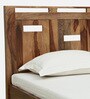 Biscay Sheesham Wood Queen Size Bed in Scratch Resistant Rustic Teak Finish With Drawer Storage