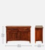 Biscay Sheesham Wood Sideboard in Scratch Resistant Honey Oak Finish