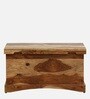 Biscay Sheesham Wood Trunk in Scratch Resistant Rustic Teak Finish