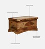 Biscay Sheesham Wood Trunk in Scratch Resistant Rustic Teak Finish