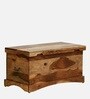 Biscay Sheesham Wood Trunk in Scratch Resistant Rustic Teak Finish