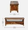 Biscay Sheesham Wood TV Console in Scratch Resistant Rustic Teak Finish For TVs Up To 43"
