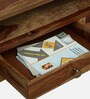 Biscay Sheesham Wood TV Console in Scratch Resistant Rustic Teak Finish For TVs Up To 43"