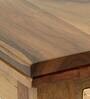 Biscay Sheesham Wood TV Console in Scratch Resistant Rustic Teak Finish For TVs Up To 43"