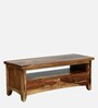 Biscay Sheesham Wood TV Console in Scratch Resistant Rustic Teak Finish For TVs Up To 43"