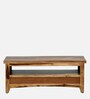 Biscay Sheesham Wood TV Console in Scratch Resistant Rustic Teak Finish For TVs Up To 43"