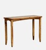 Biscay Sheesham Wood Console Table In Rustic Teak Finish