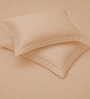 Biscotti Bliss Stripe 300 TC Pure Cotton King Fitted Bedsheet with 2 Pillow Covers