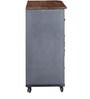 Cortez Solid Wood Chest Of Drawers In Natural & Grey Finish