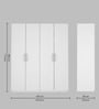 Bison 4 Door Wardrobe in Frosty White Finish