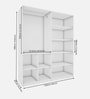 Bison 4 Door Wardrobe in Frosty White Finish