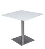 Bistro Square Outdoor Coffee Table in Frosty White Finish & Silver Colour