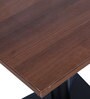 Bistro Square Outdoor Coffee Table In Walnut  & Black Colour