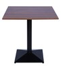 Bistro Square Outdoor Coffee Table In Walnut  & Black Colour