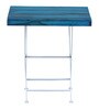 Bistro Foldable Patio Outdoor Set In Ocean Blue Finish