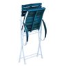 Bistro Foldable Patio Outdoor Set In Ocean Blue Finish