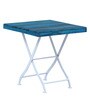 Bistro Foldable Patio Outdoor Set In Ocean Blue Finish
