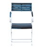 Bistro Foldable Patio Outdoor Set In Ocean Blue Finish