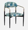 Bizerk Metal Arm Chair In Black And Gold Finish