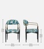 Bizerk Metal Arm Chair In Black And Gold Finish