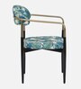 Bizerk Metal Arm Chair In Black And Gold Finish