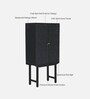 Bizerk Solid Wood Bar Cabinet In Black Brush Finish