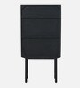 Bizerk Solid Wood Bar Cabinet In Black Brush Finish