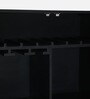 Bizerk Solid Wood Bar Cabinet In Black Brush Finish