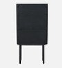 Bizerk Solid Wood Bar Cabinet In Black Brush Finish