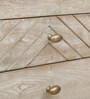 Bizerk Solid Wood Bedside Table In Sandblasted White Finish With Drawers