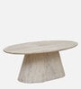 Bizerk Solid Wood Coffee Table In Sandblasted White Finish