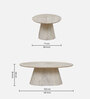Bizerk Solid Wood Coffee Table In Sandblasted White Finish