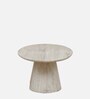 Bizerk Solid Wood Coffee Table In Sandblasted White Finish