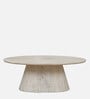 Bizerk Solid Wood Coffee Table In Sandblasted White Finish