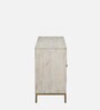 Bizerk Solid Wood Sideboard In Sandblasted White Finish With Drawers