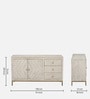Bizerk Solid Wood Sideboard In Sandblasted White Finish With Drawers
