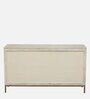 Bizerk Solid Wood Sideboard In Sandblasted White Finish With Drawers