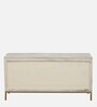 Bizerk Solid Wood TV Console In Sandblasted White Finish